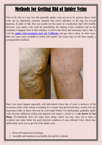 Methods for Getting Rid of Spider Veins