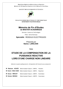 Compensation de puissance r&eacute;active : &eacute;tude et simulation