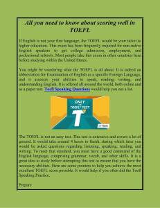 All that you need to know about scoring well in TOEFL