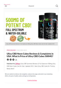 Ulixy CBD Neon Cubes: Vanish Chronic Pains!