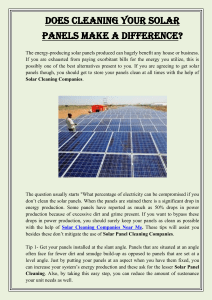 Does cleaning your solar panels make a difference