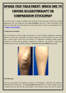 Spider vein Treatment Which One To Choose Sclerotherapy Or Compression Stockings
