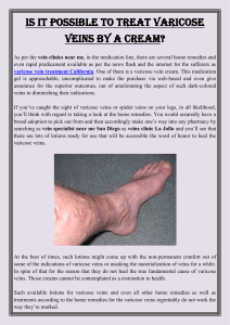 Is It Possible to Treat Varicose Veins by a Cream