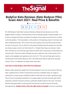 BodyCor Keto - Advanced Weight Loss Supplement