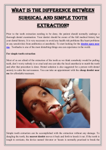 What is the difference between surgical and simple tooth extraction