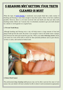 5 Reasons Why Getting Your Teeth Cleaned Is Must