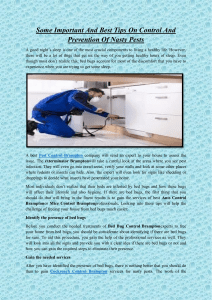 Some Important And Best Tips On Control And Prevention Of Nasty Pests