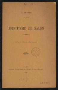 AMEDEE J. - Spiritisme de salon (1906)