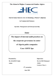 thesis in corporate management Ecole des haute etudes commercial 