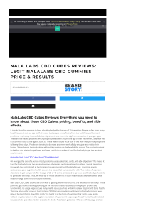 Nala Labs CBD Reviews — Especial Gummies For Remove Anxiety, Pain | Free Trial!!!