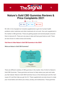 Nature’s Gold CBD Gummies - Check Reviews, And Work, Price, And Where To Buy?