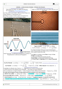 Ondes, Vagues et Houle : Cours de Physique