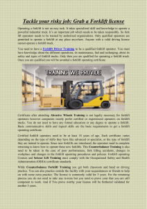 Tackle your risky job Grab a Forklift license