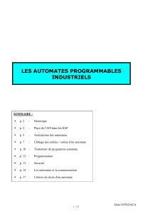 LES AUTOMATES PROGRAMMABLES INDUSTRIELS pour GEEA