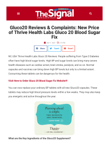 Gluco 20 Reviews – 100% Result | Do You Safe and Natural Ingredients?