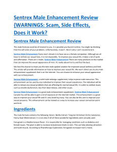 Sentrex Male Enhancement Review