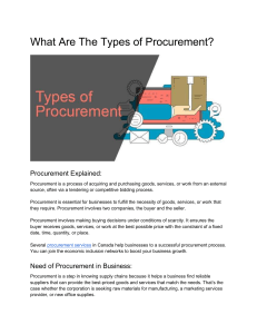 What are the types of procurement 