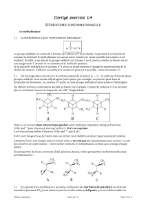 Corrigé d'exercice : Stéréochimie du méthylbutane