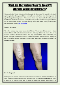 What Are The Various Ways To Treat CVI (Chronic Venous Insufficiency)