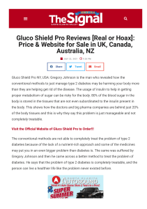 Gluco Shield Pro Reviews: Blood Balance Pills Formula, [Official Website]