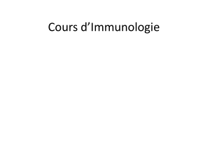 Immunologie : Pr&eacute;sentation sur l'immunit&eacute; inn&eacute;e