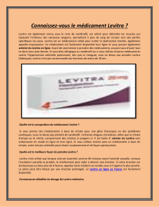 Connaissez-vous le médicament Levitra