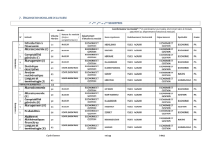 Plan de cours Economie et Gestion - FSJES Agadir