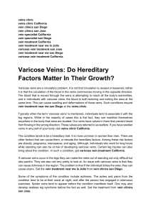 Varicose Veins Do Hereditary Factors Matter In Their Growth
