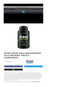 Rhino Spark Pills – 101% Safe & Natural Supplement For Men