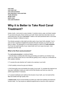 Why it is Better to Take Root Canal Treatment