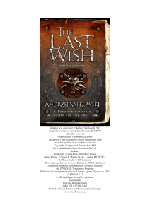 01-Short Stories-The Last Wish (1993)