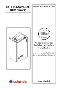 IDRA ECOCONDENS DUO 5024/35 : Notice d'utilisation