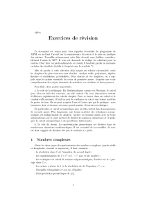 Exercices de révision MP* : Maths, Analyse, Algèbre