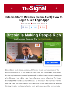 Bitcoin Storm Reviews Currency [ Latest Update 2021]