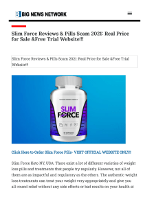 Slim Force Reviews, Price, Benefits, Ingredients, Cost and Buy?