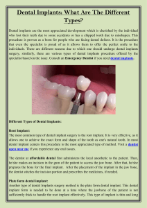 Dental Implants What Are The Different Types