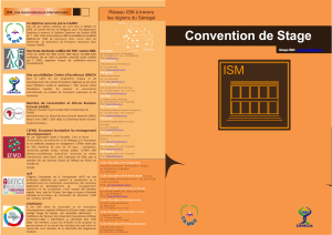 CONVENTION DE STAGE ISM