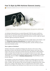 How To Style Up With Herkimer Diamond Jewelry