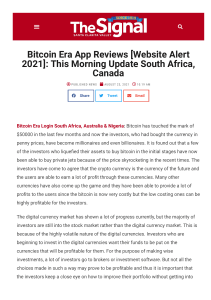 Bitcoin Era App - Is Bitcoin Era Legit Or Scam?