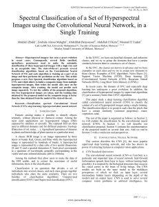 Paper 34-Spectral Classification of A Set of Hyperspectral Images