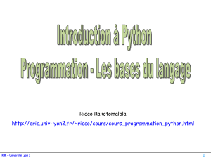 PA - intro python - bases algorithmiques