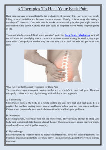 5 Therapies To Heal Your Back Pain