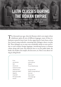 Eleanor Dickey Latin classes during the Roman empire Latinitium.com