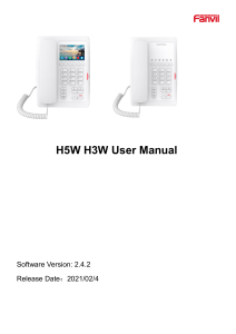 H5W WiFi IP Phone-H5W User Manual