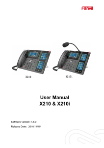 X210 Enterprise IP Phone-X210 User Manual