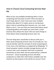 How to Choose Cloud Computing Services Near Me
