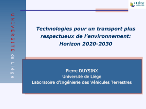 Technologies pour un transport respectueux de l'environnement