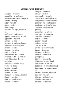 VERBS GCSE FRENCH