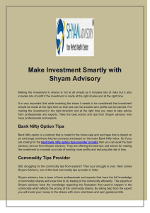 Make Investment Smartly with Shyam Advisory
