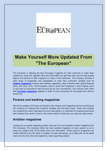 Make yourself more updated from "The European"